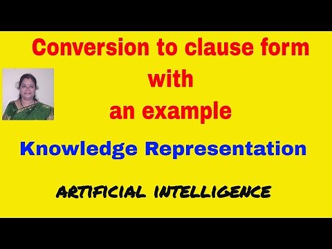 conversion of clause form using an example || Knowledge Representation || Artificial Intelligence