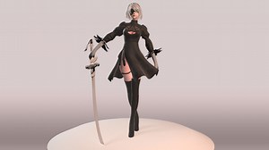 Nier Automata - 2B 3D model