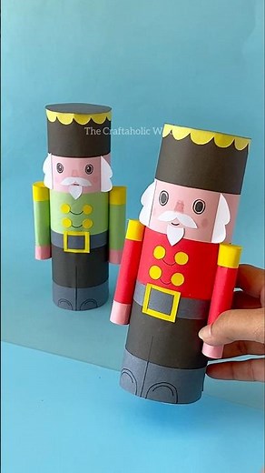 DIY Nutcracker doll #nutcracker #christmascrafts #papercrafts #christmasdecor #diycrafts #cutegifts