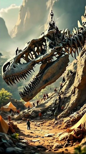 The Greatest Dinosaur Excavation Ever! 🦖🔍 Unearthing a Giant Fossil! #DinosaurDiscovery