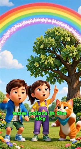 Rainbow Song 🌈 Red Orange Yellow Green Blue Indigo Violet,for Toddlers Preschool ESL Parents"