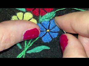 How to make a simple Needle case (Needle Book). Embroidery on Felt for Beginner (pattern 2)