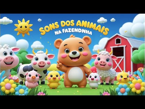 Sons dos Animais na Fazendinha 🐮🐷🐥 | Música Infantil Educativa