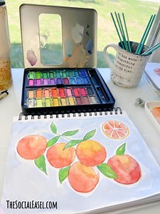 Watercolor Oranges Painting Tutorial
