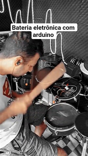 Bateria eletrônica com arduino 🥁🔥 #drums #facavocemesmo #baterista