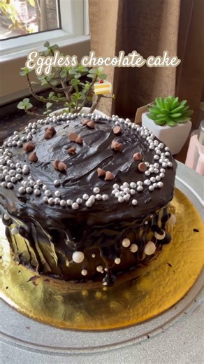 Eggless Chocolate Cake 😍 Super Soft & Moist Cake Without Egg | Easy Homemade Chocolate Cake Recipe