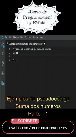 ⚡ Ejemplo de Pseudocódigo para Sumar dos Números Parte 1 | Curso Básico de Programación en 2023