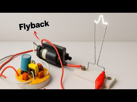 How to Make High Voltage JACOB'S LADDER with FLYBACK TRANSFORMER and CFL