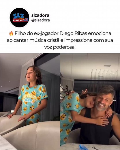 591K views · 5.4K reactions | O filho do ex-jogador @diegoribas10 encantou a internet ao interpretar uma música cristã com uma sensibilidade e uma potência vocal surpreendentes.  O jovem deixou todos impressionados com sua voz marcante e mostrando que o talento da família vai muito além dos gramados.  | Slz Adora | Facebook