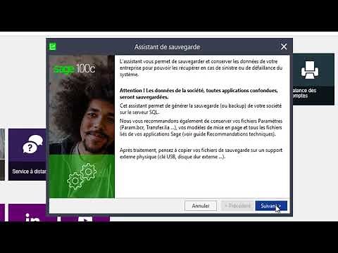 Démonstration Sage 100 - Sauvegarde / Restauration des données