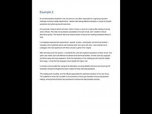 Executive Officer 250 Word Statement Example | Making Effective Decisions | Civil Service Behaviours