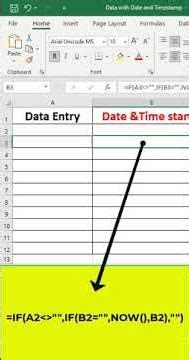 Excel Automatically Date & Time Stamp When Data is Entered - Step-by-Step
