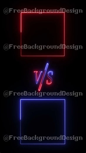 Neon versus animation with red and blue battle frame | Watermark-Free Download!