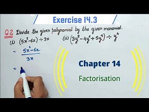 Exercise 14.3 Question 2 Class 8th Maths NCERT Chapter 14 Factorisation | Ex 14.3 Q2 class 8