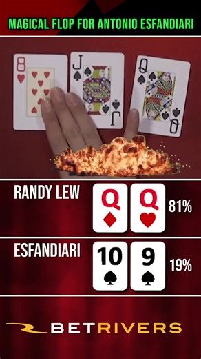 Now, thats an action flop! Nuts vs. 2nd Nuts for Antonio Esfandiari #poker #crazy