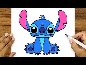How To Draw Stitch Easy | Stitch Drawing Step By Step