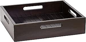 AquaTeak Moa Mocha-Shield Teak Bench Large Storage Tray