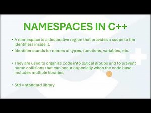 Namespaces in C++ | Why std Exists & How Namespaces Work