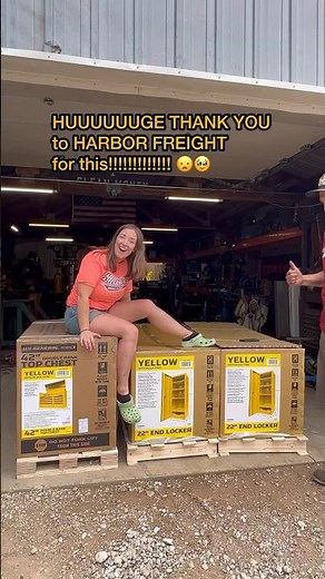 THANK YOU HARBOR FREIGHT!!! New tool box delivery sent to us by ‪@harborfreight‬