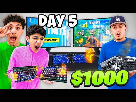 Last To Leave Worst Fortnite Gaming Setup Wins $1,000 Challenge w/ Brothers!