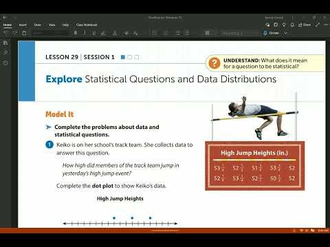 Lesson 29: Session 1 - Explore Statistical Questions and Data Distributions