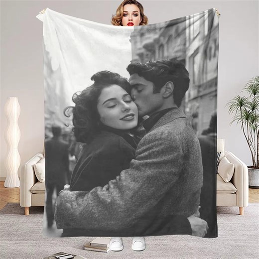 Custom Photo Blanket Personalized Flannel Throw Soft Warm Picture Blanket Gift for Him or Her - Etsy