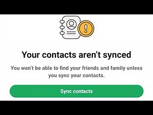 How to fix your contact aren't synced whatsapp problem 2025 | you won't be able to find your friends