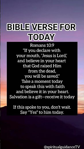 Bible Verse Of The Day | Romans 10:9 ( Powerful Salvation Message).. #bibleversefortoday