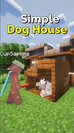 Minecraft Dog House Tutorial – Easy Build for Your Pet | CupSapling #minecraft #doghouse #turorial