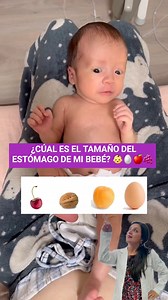 ¿Cúal es el tamaño del estómago de mi bebé? #bebes #bebebarriga #bebedesarrollo #reciennacido #mamaprimeriza #cuidodelbebe #tengounbebe | Sub especialidades Pediátricas San Borja