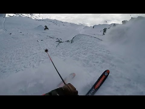 GoPro View: Reine Barkered's Beefy 1st Place Ski Line from Xtreme Verbier