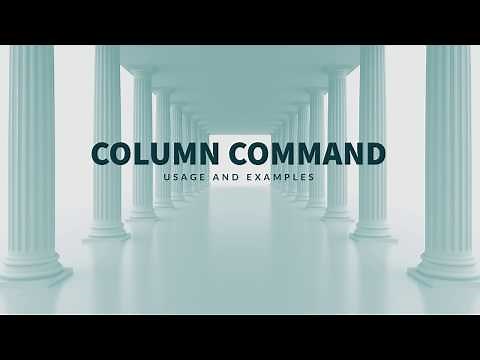 Linux Column Command Tutorial