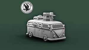 Post Apo Volkswagen - Green Miniatures Figures RPG Strategy Post-apocalyptic Miniatures Battle Futuristic Gaming Scenery 20 Mm 28 Mm 32 Mm - Etsy