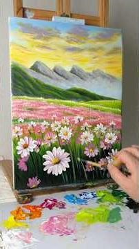 This Flower Field Painting Feels Like a Dream