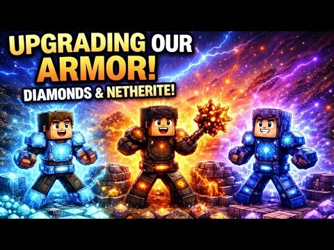 UPGRADING TO NETHERITE ARMOR! 💎🔥 (Minecraft Survival)\n MINECRAFT LIVE #SHORT