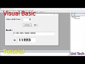 Sum with the Series : 1+10+101+1010.... up to n | V B Programming Tutorial | Do While Loop & If