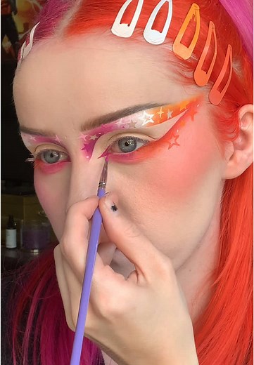 Lesbian Flag Inspired Pride Makeup Tutorial