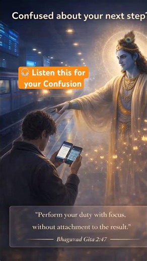 Confused about next step #krishna #motivation #bhagavadgita #mindset #quotes #gitawisdom