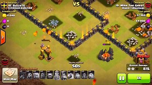 Clash of Clans - TH9 ANTI 3 STAR BASE DESTROYED! Town Hall 9 3 Star Clan War Attack on Wide Base
