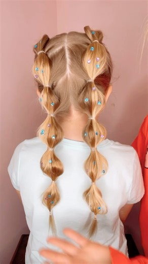 437K views · 2.2K reactions | BUBBLE BRAID PIGTAILS ❤️冀 I love this hairstyle! It’s a little of fun to create! #hairtutorial #hairstyles | Mom Generations | Facebook