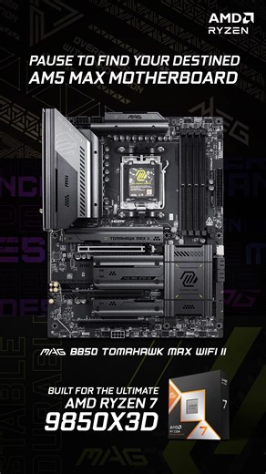 هل تبحث عن أفضل لوحة أم لمعالج AMD Ryzen™ 7 9850X3D؟ لوحات MSI AM5 MAX تقدّم لك أداءً مطوّرًا مع: كسر سرعة معزّز تبريد متقدّم للأداء المستقر سعة BIOS ROM أكبر لتوافق أوسع وأداء أفضل في الألعاب اختر اللوحة الأم المصمّمة لأسرع معالج ألعاب في العالم 👉 https://msi.gm/MAX-9850X3D __________ Looking for the best motherboard for AMD Ryzen™ 7 9850X3D? MSI AM5 MAX series motherboards deliver enhanced overclocking, advanced cooling, and expanded ROM capacity for the best gaming performance. Choose the mo