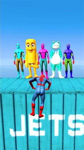 Spiderman GTA 5 Water Ragdolls Jump Fails Collection Ep 04 #shorts