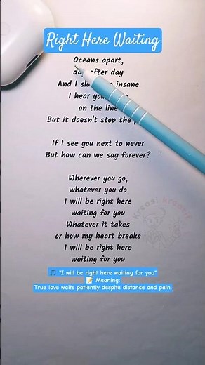 Easy English Karaoke | Right Here Waiting – Sing & Learn English