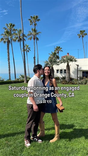 Engaged Couple's Saturday Morning in Orange County