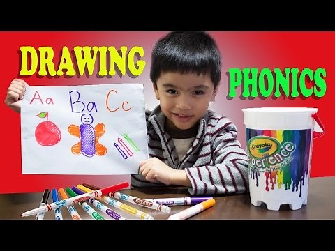 Learning ABC Phonics drawing using color markers full version A-Z