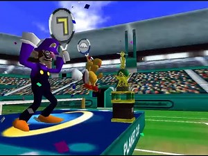 Mario Tennis 64 Doubles Planet Cup - Waluigi and Paratroopa