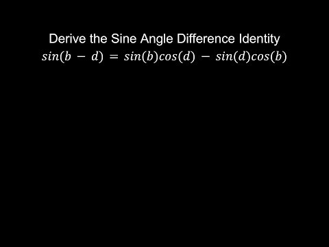 Problem of the day (01/02/2025): Derive the Sine Angle Difference Identity