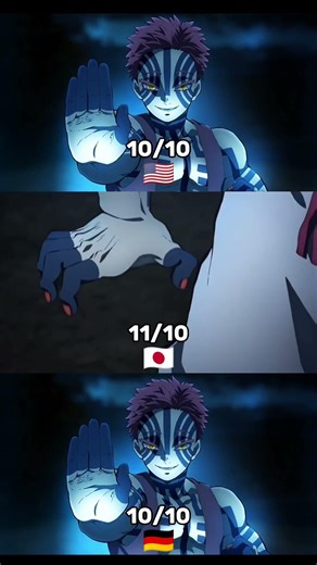 Akaza's Voice In 4 Different Languages #4k #anime #demonslayer #crunchyroll #Akaza