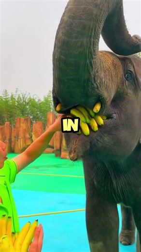 INSIDE An Elephant's Mouth! 🐘 (Their Teeth Are SHOCKING) | #shorts #youtubeshorts