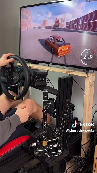 @CONSPIT Sent me their Hydraulic Handbrake 🤯🤯 #simracing #simracingsetup #carxdriftracing